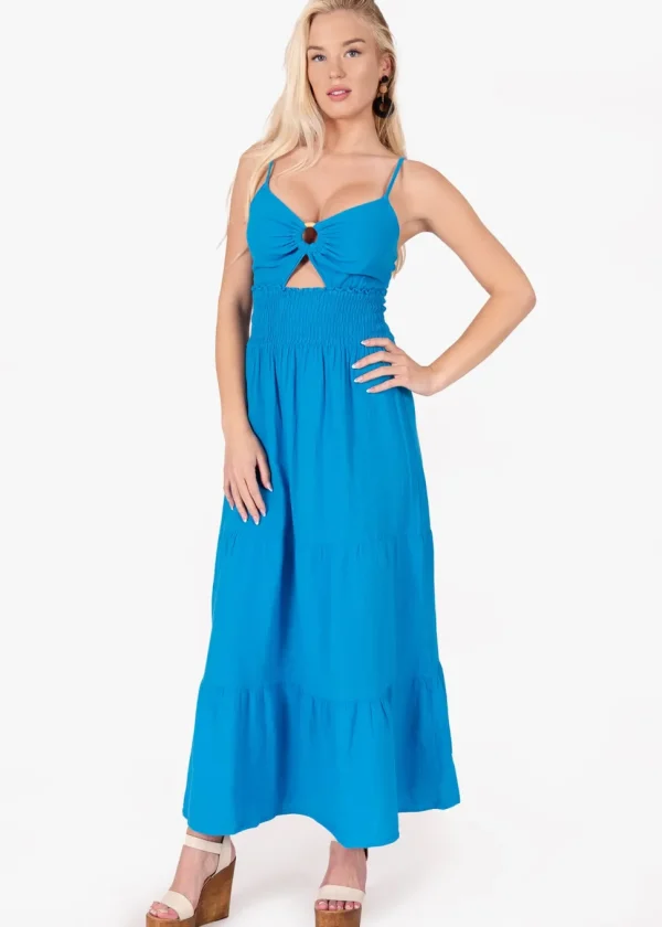 Adley' Open Front Maxi Dress