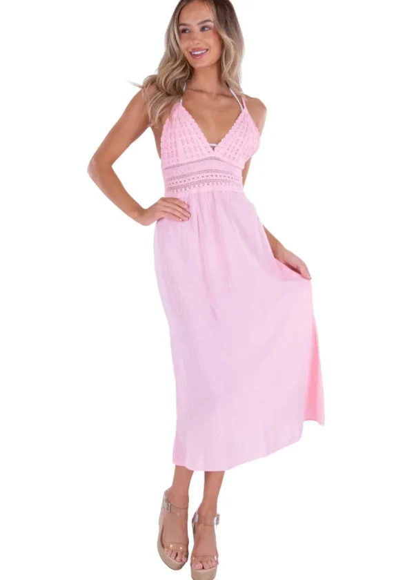 Aisha' Tie-Back Maxi Dress