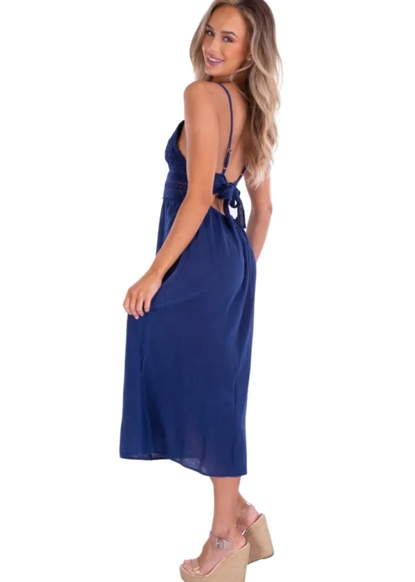 Aisha' Tie-Back Maxi Dress