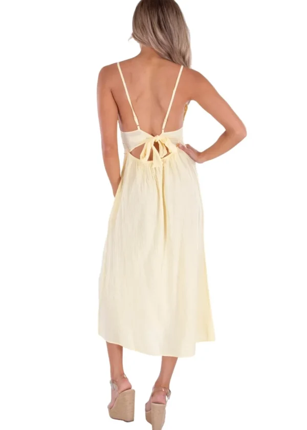 Aisha' Tie-Back Maxi Dress