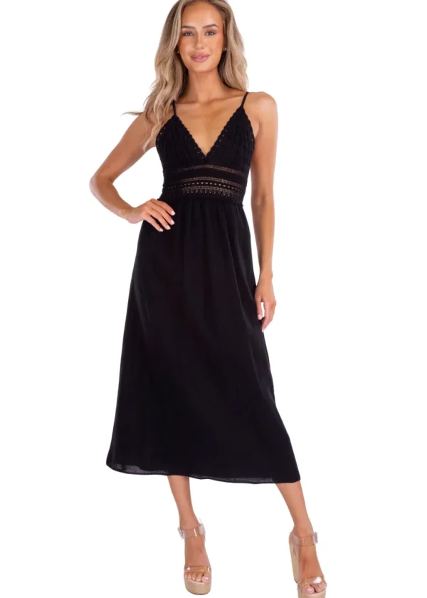 Aisha' Tie-Back Maxi Dress