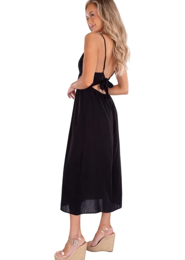Aisha' Tie-Back Maxi Dress