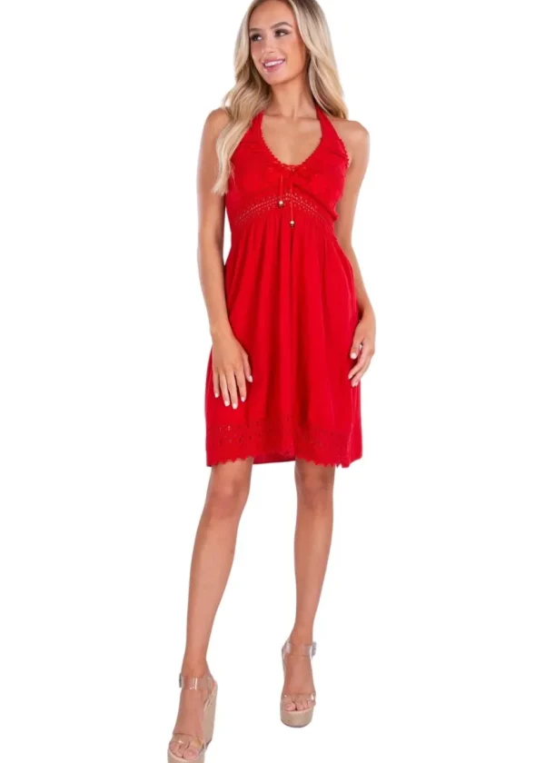 Angelique' Halter Mini Sundress
