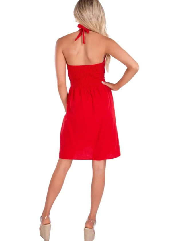 Angelique' Halter Mini Sundress