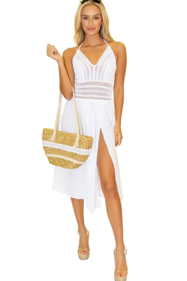 Arabella' Panel High Split Maxi Dress