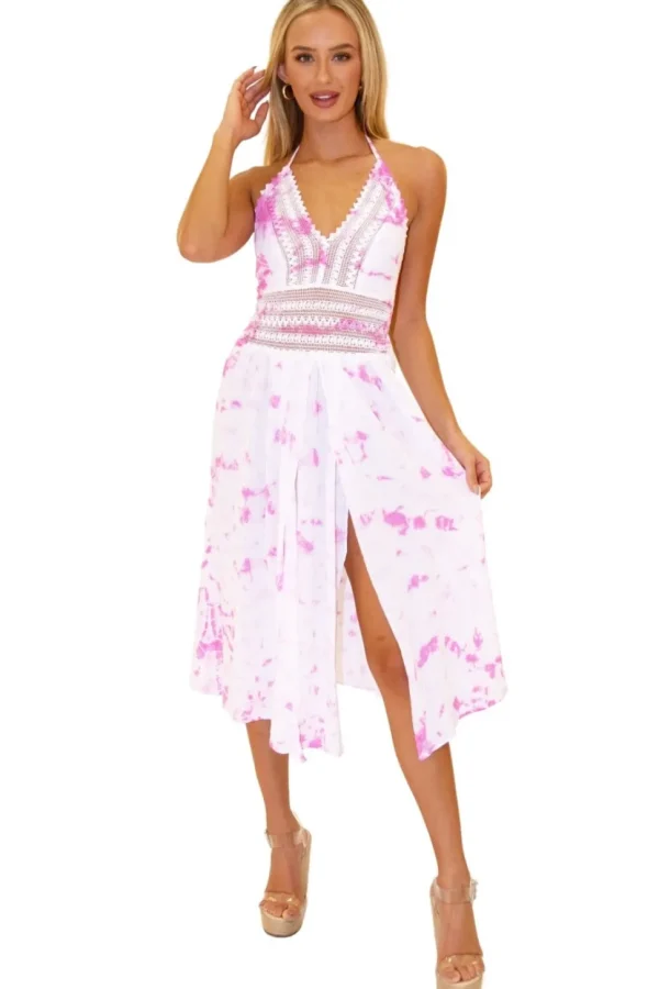 Arabella' Panel High Split Maxi Dress