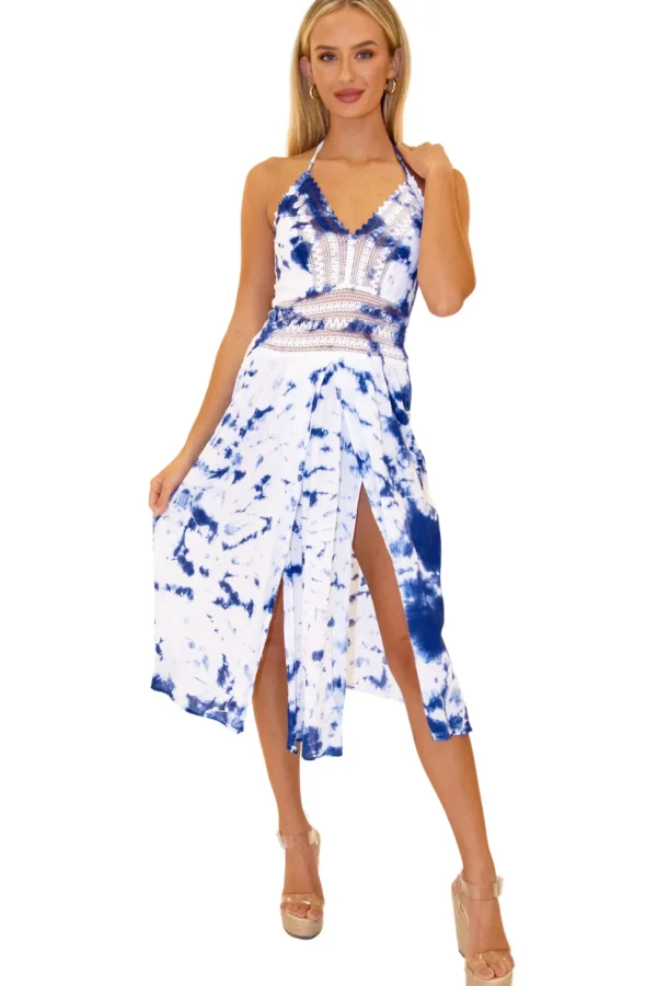 Arabella' Panel High Split Maxi Dress