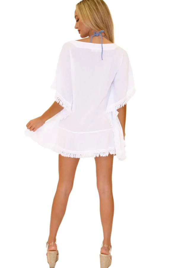 Aria' Boho Tunic Cover-Up White