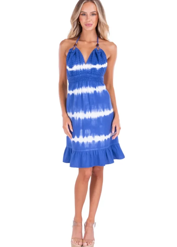 Athena' Crochet Bust Mini Dress