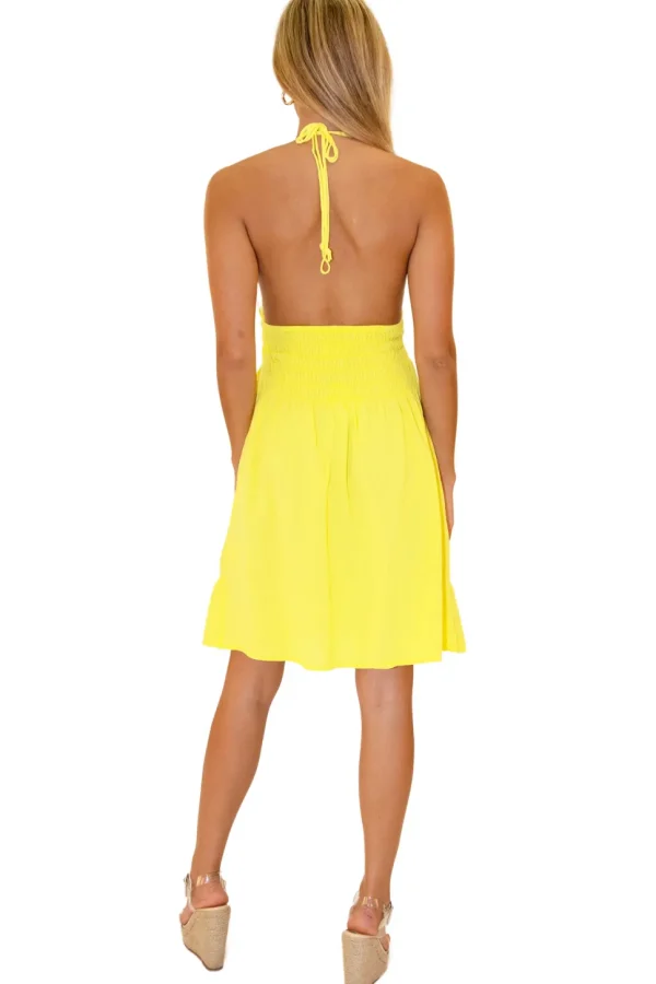 Athena' Crochet Bust Mini Dress