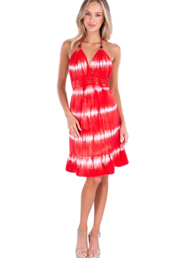 Athena' Crochet Bust Mini Dress