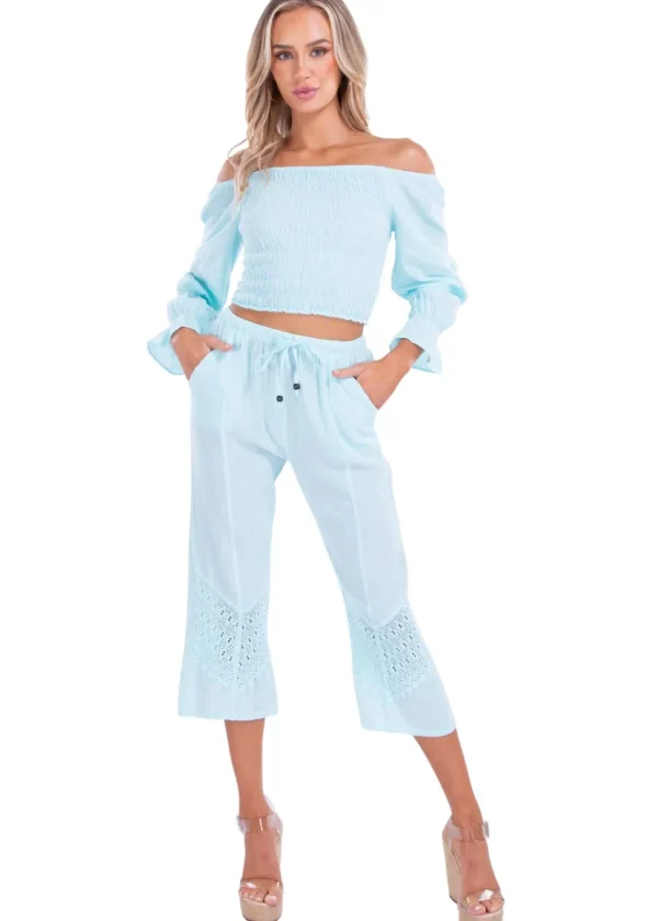 Belle' Shirred Long Sleeve Top