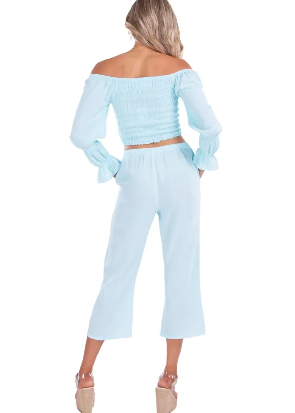 Belle' Shirred Long Sleeve Top