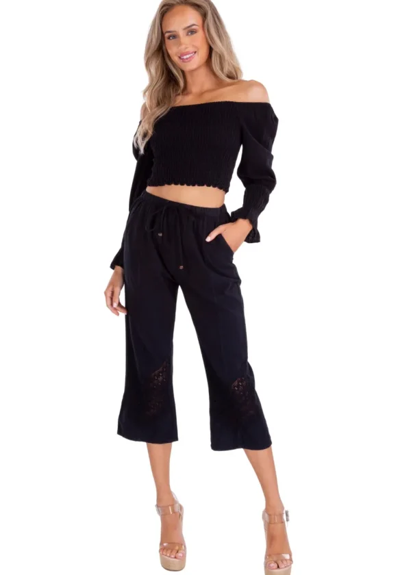 Belle' Shirred Long Sleeve Top