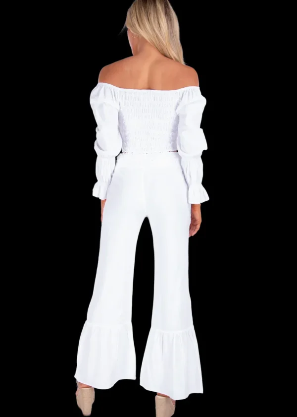 Belle' Shirred Long Sleeve Top