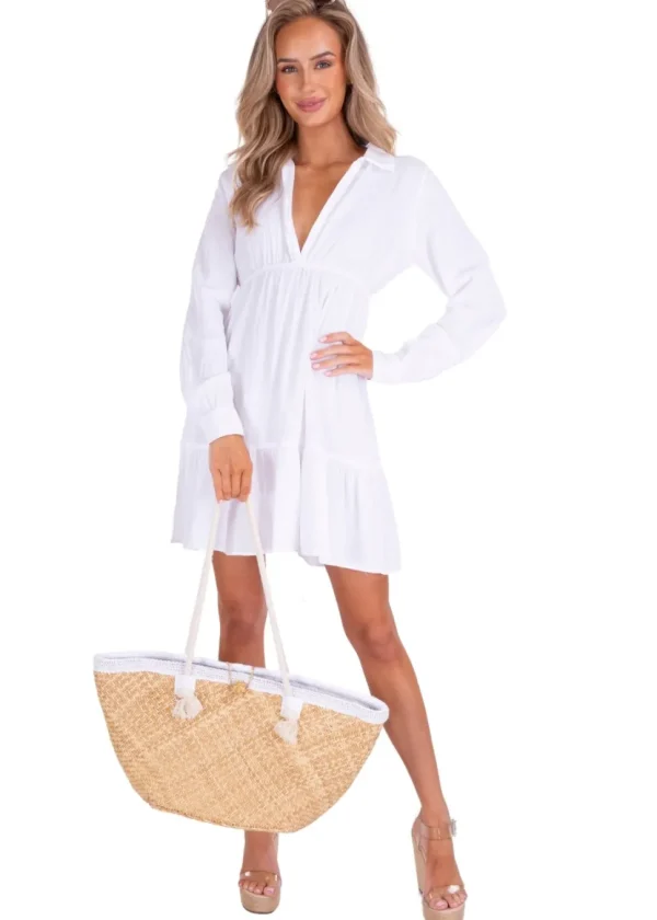 Bianca' Long Sleeve Tunic Dress