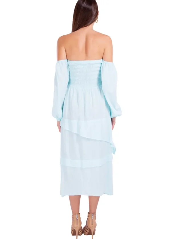 Calliope' Off Shoulder Midi Dress