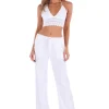 Calypso' Flare Pants White
