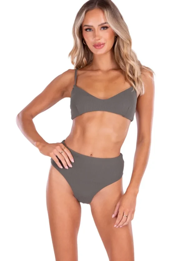 Catchin Rays' Mid-Rise Ribbed Bikini Hunter