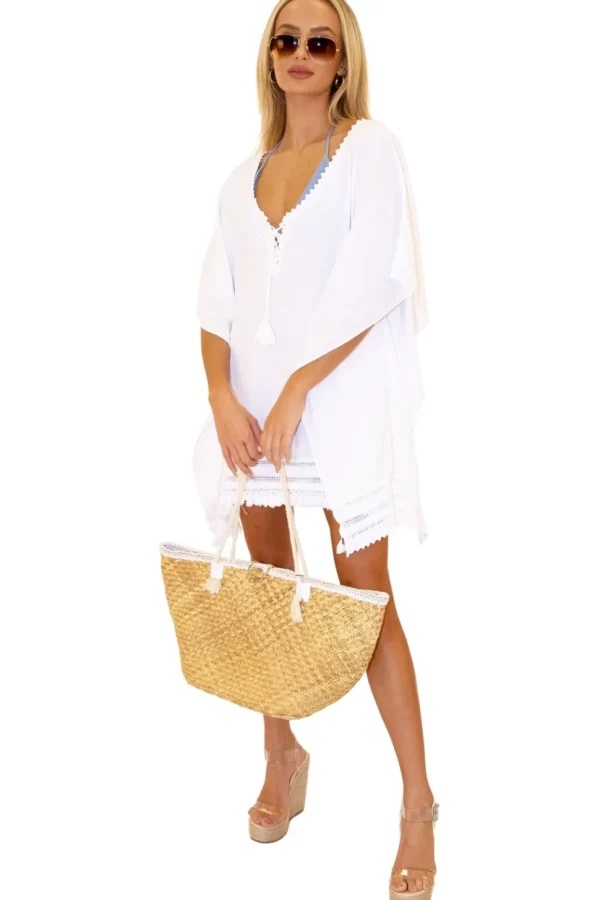 Celeste' Boho Tunic Cover-Up White