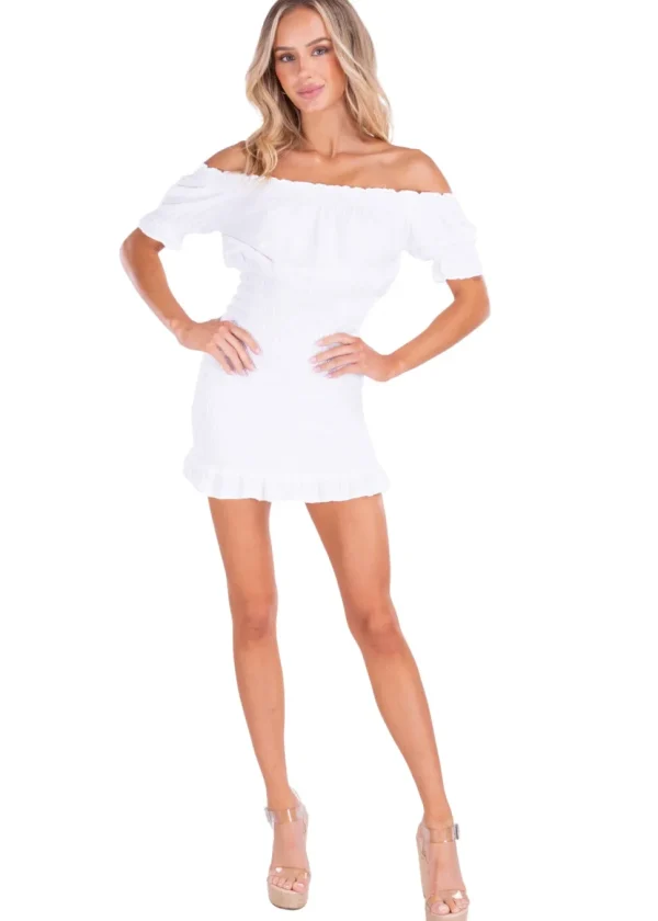 Chiara' Shirred Mini Dress