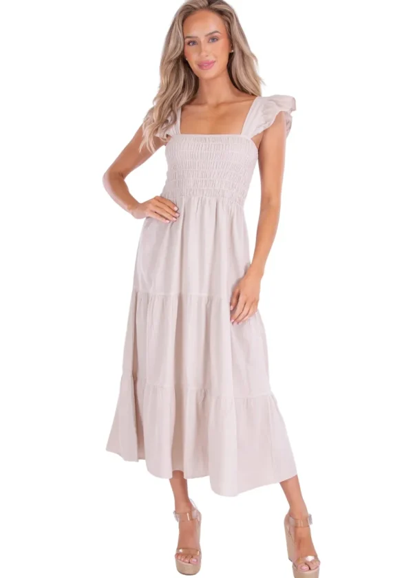 Christina' Ruffle Sleeve Dress