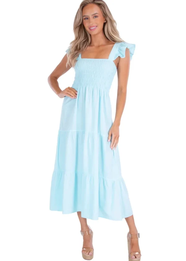 Christina' Ruffle Sleeve Dress