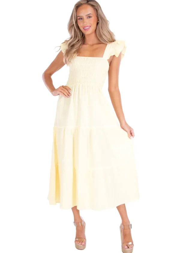 Christina' Ruffle Sleeve Dress