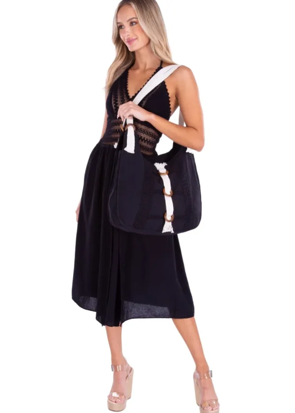 Claudia' Cotton Bag Black