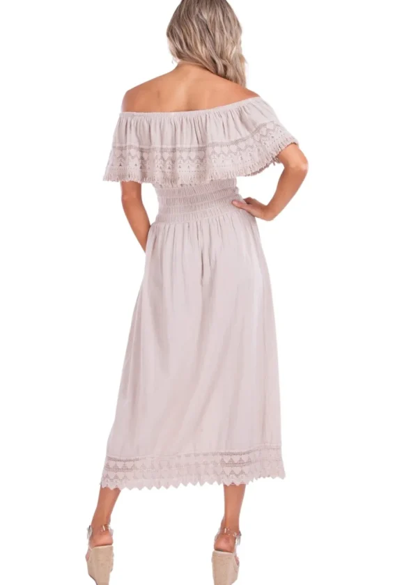 Constance' Off Shoulder Maxi Dress