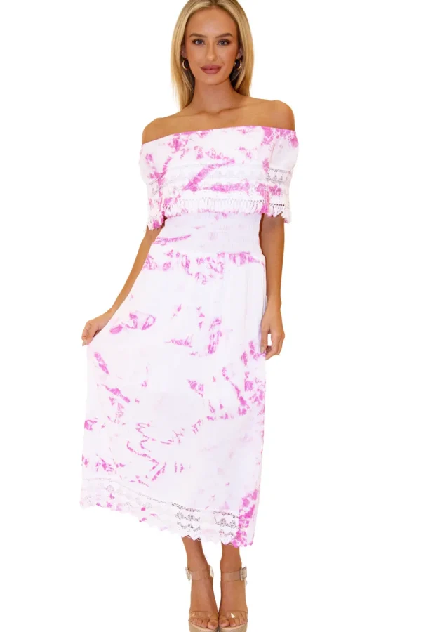Constance' Off Shoulder Maxi Dress