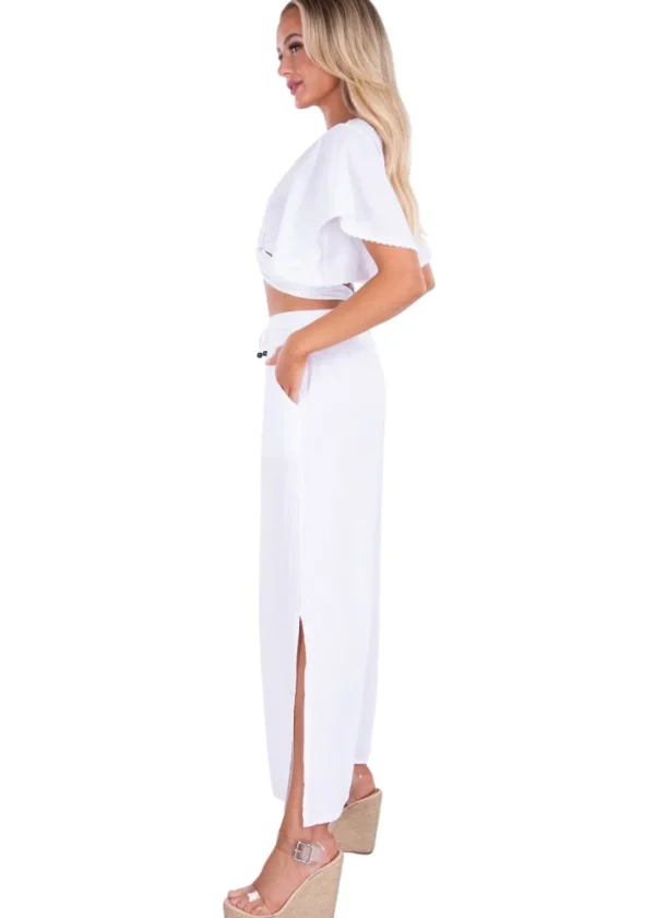 Courtney' Wrap Tie Crop Top