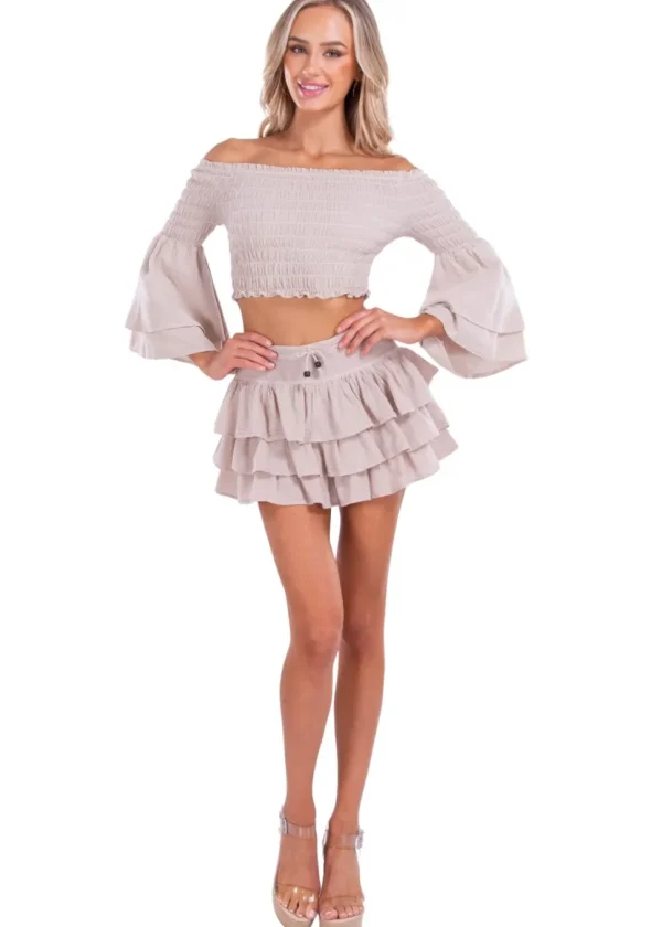 Dahlia' Ruffle Mini Skirt