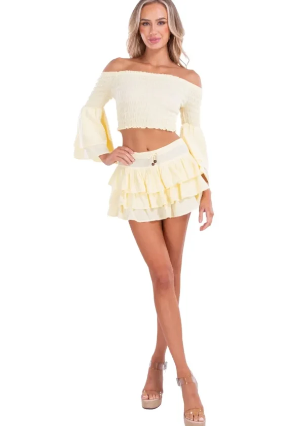 Dahlia' Ruffle Mini Skirt