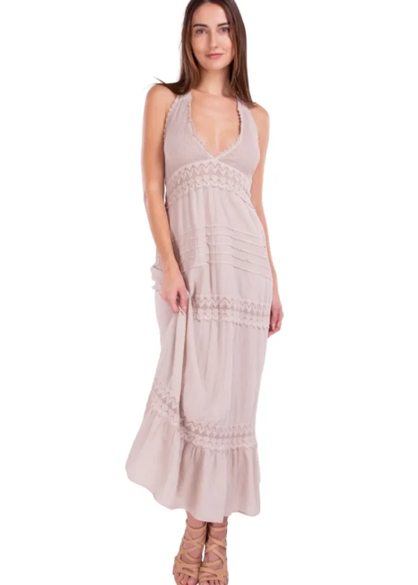 Daphne' Halter Maxi Dress