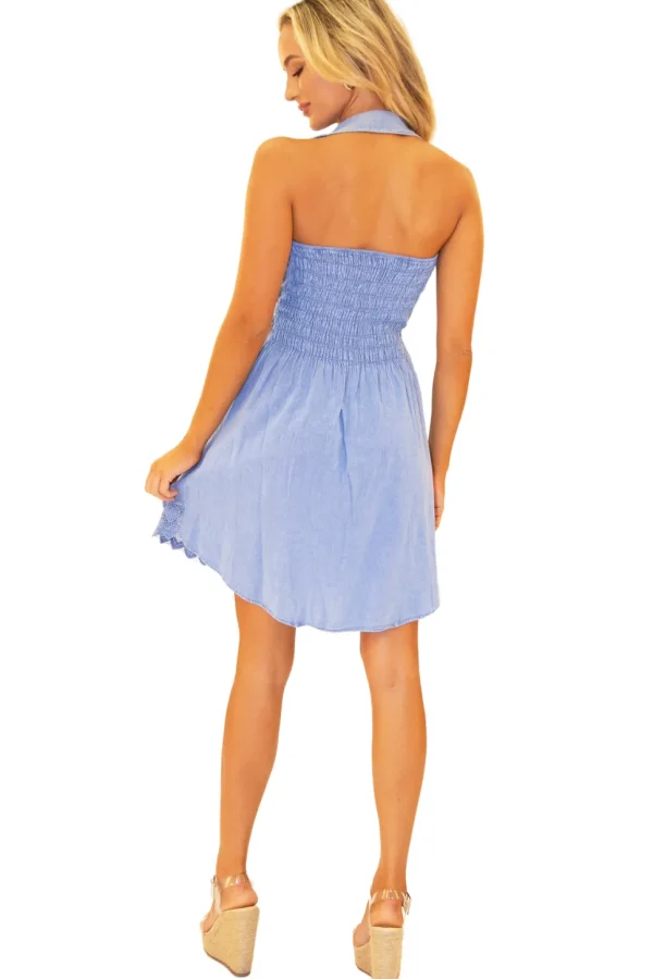 Dominique' Button Mini Dress