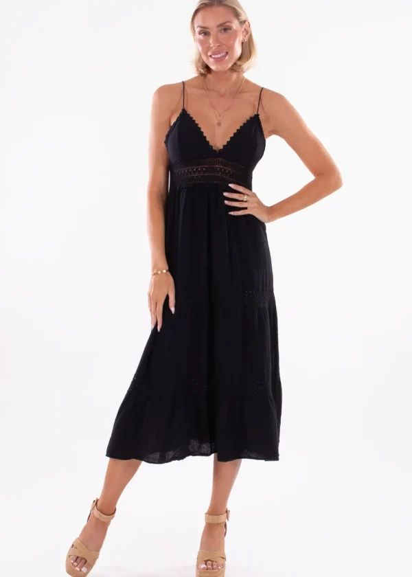 Elliana' Tiered Cotton Maxi Dress