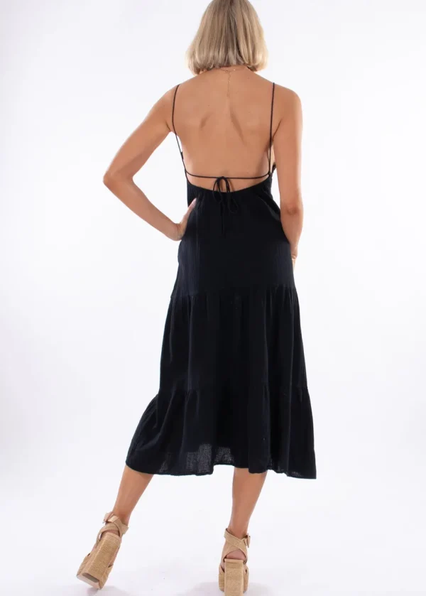 Elliana' Tiered Cotton Maxi Dress
