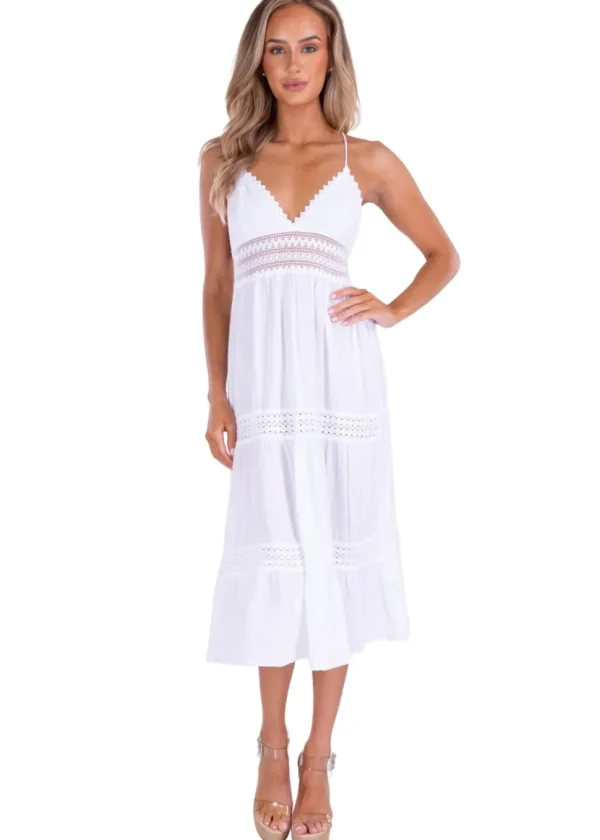 Elliana' Tiered Cotton Maxi Dress