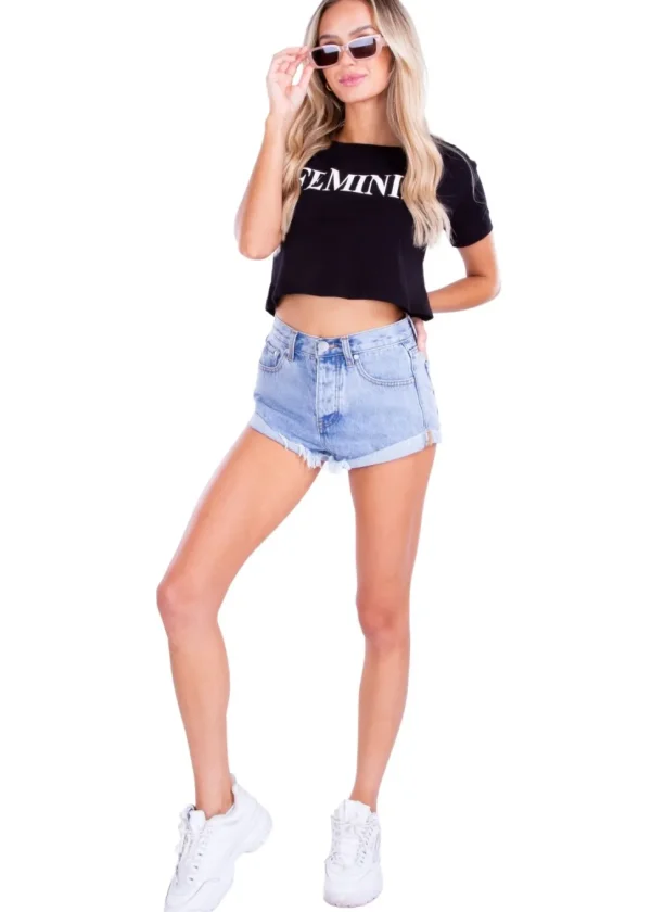 Feminist' Graphic Crop Top