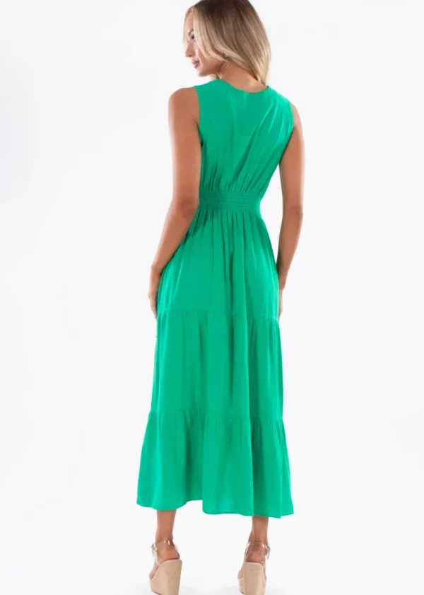 Gabrielle' Cotton Maxi Dress with crochet details