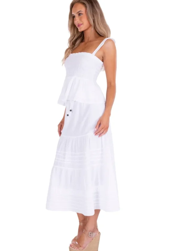 Georgiana' White Cotton Skirt