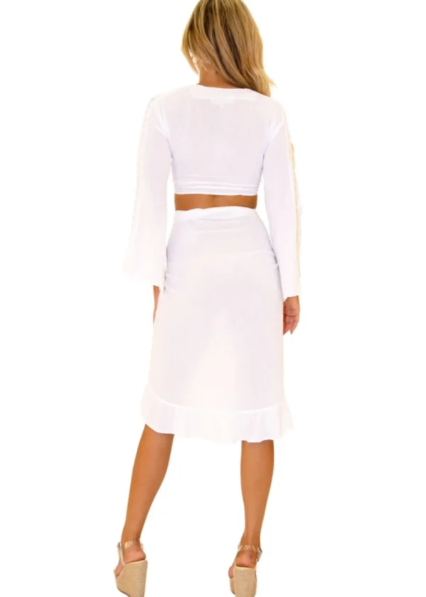 Harper' Sarong Skirt White