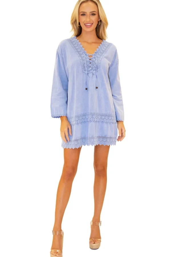 Helen' Tunic Cover-Up Blue