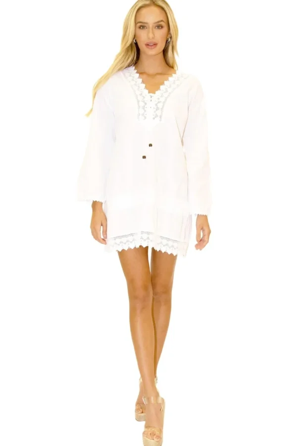 Helen' Tunic Cover-Up White