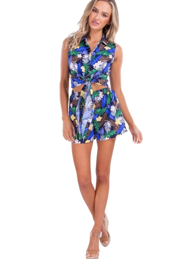 Here Today, Gone To Maui' Print Shorts Black