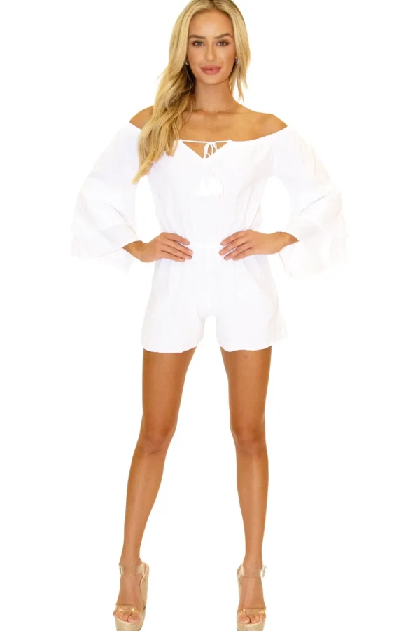 Jade' Bell Sleeve Romper
