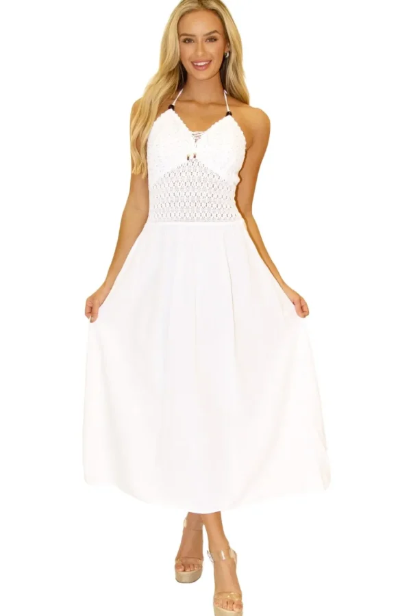 Jossie' Crochet Bodice Maxi Dress