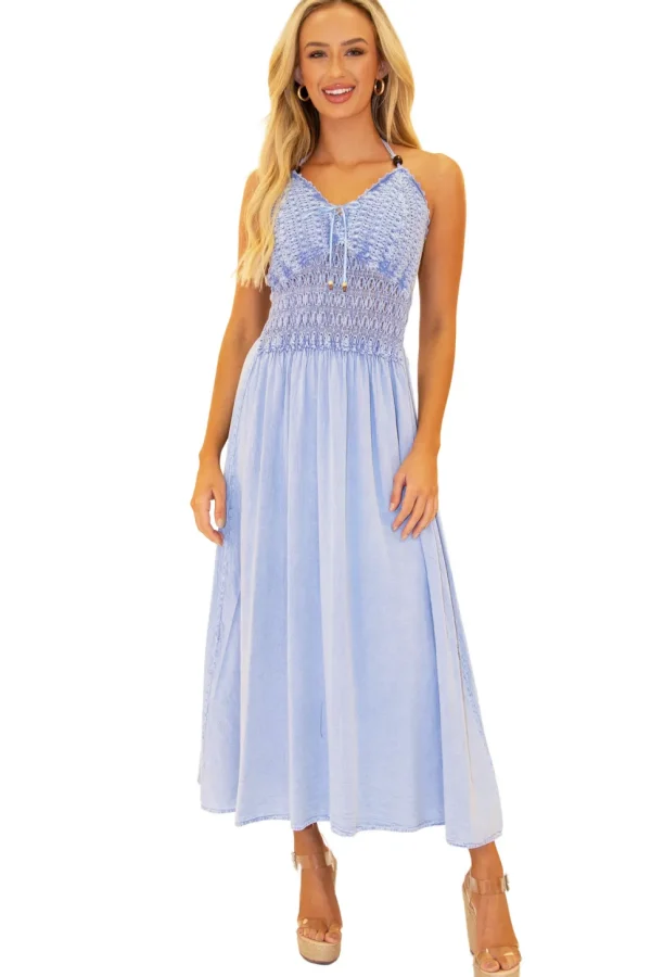 Jossie' Crochet Bodice Maxi Dress