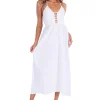 Kalani' Ladder Cut Out Maxi Dress White